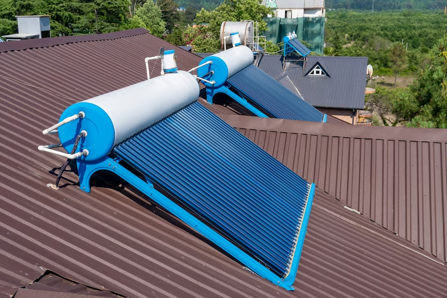 Solar Water Heater (100 LPD to 500 LPD): "Efficient solar water heaters (100 LPD to 500 LPD) with solar services